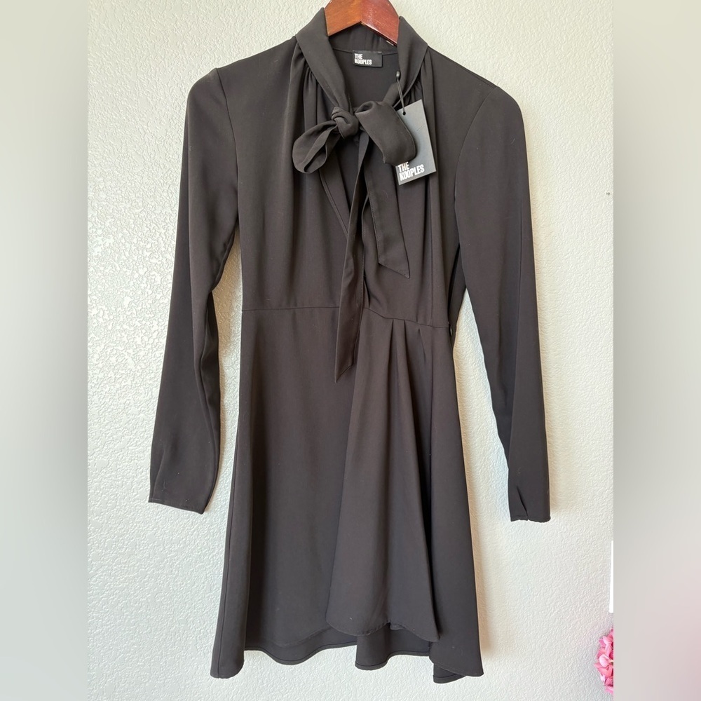 The Kooples Black Long Sleeve Business/Flirty Dress